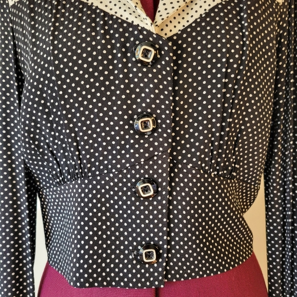 VTG Heart Moon Star rockabilly blouse - Picture 2 of 7